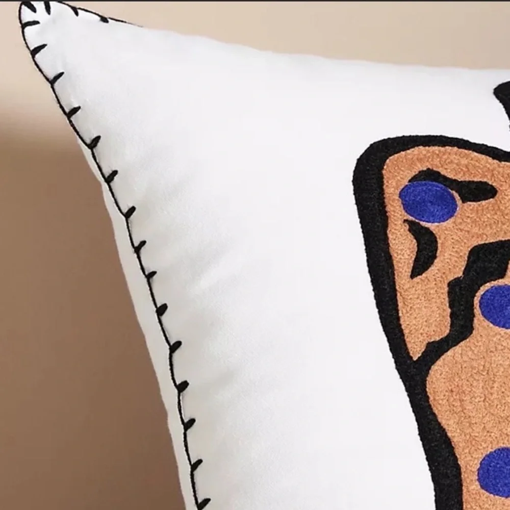 New🌟Anthropologie Marcello Velho Folksong Embroidered Pillow